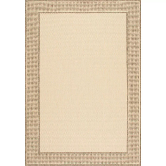 Dawn Gris Border Gray 5'3" x 7'6" Outdoor Area Rug