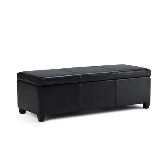 Easton Faux Leather Rectangular Storage Ottoman