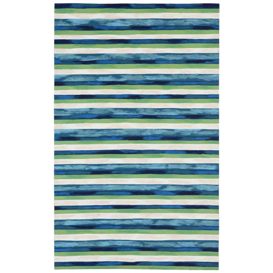 Visions II Painted Stripes 2' x 3' Outdoor Area Rug