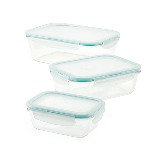Purely Better™ Glass Rectangular 6-Pc. Food Storage Container Set