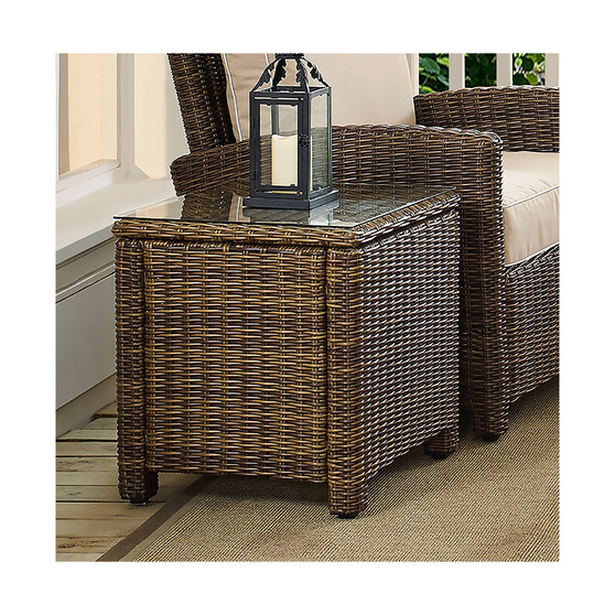 Bradenton Outdoor Wicker Rectangular Side Table