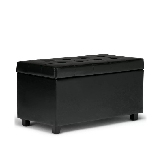 Verona Faux Leather Storage Ottoman