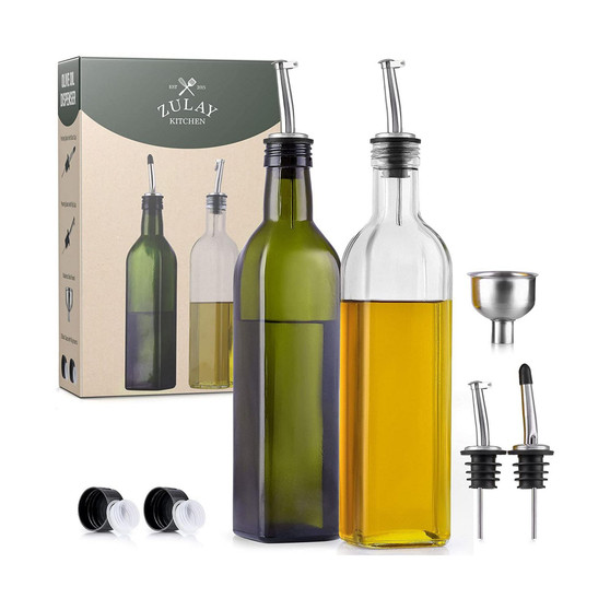 Olive Oil Dispenser Bottle For Kitchen - 2 Pc.