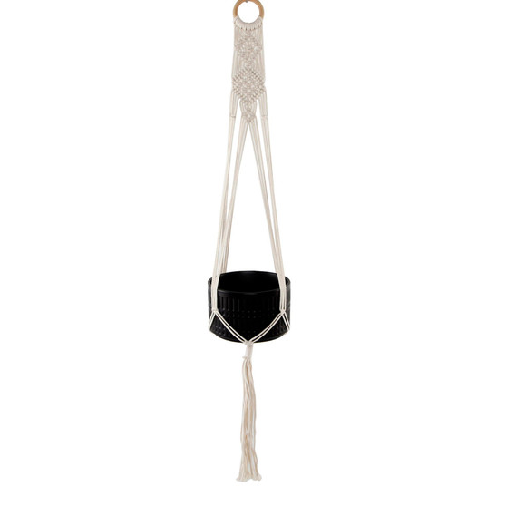 Hanging Macrame Planter Hanger, 6"