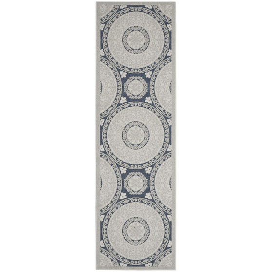 Key Largo KLG03 Blue 2'2" x 7'6" Runner Rug