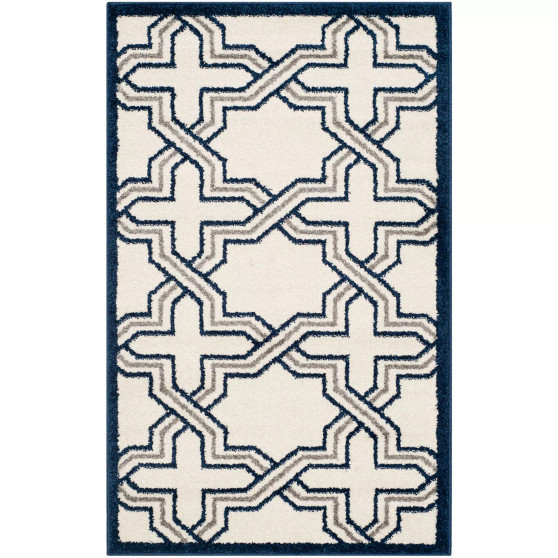 Amherst 413 Ivory and Navy Area Rug Collection