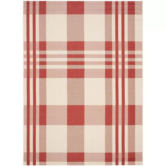 Courtyard Red and Bone Sisal Weave Area Rug Collection