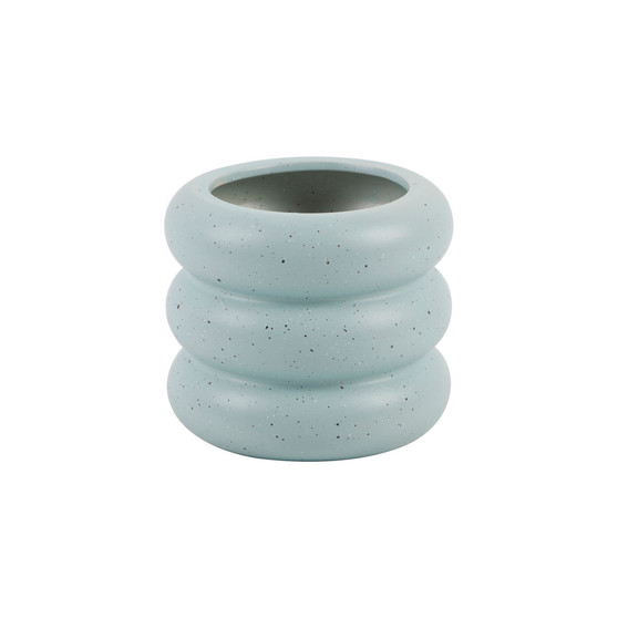 Ceramic Ribbed Plant Pot, 6"