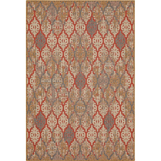 Malibu Outdoor Stamped Ikat 2'5" x 6' Area Rug