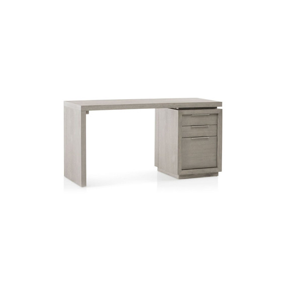 Oxford 60" Wood Three-Drawer Single Pedestal Desk