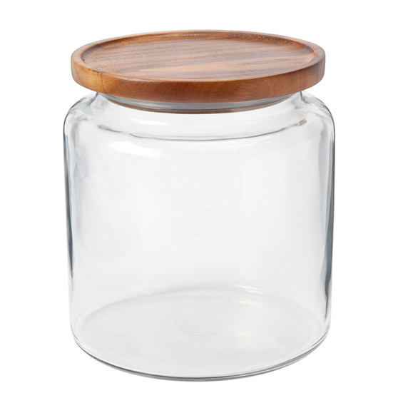 Glass 96-Oz. Acacia-Lid Montana Jar