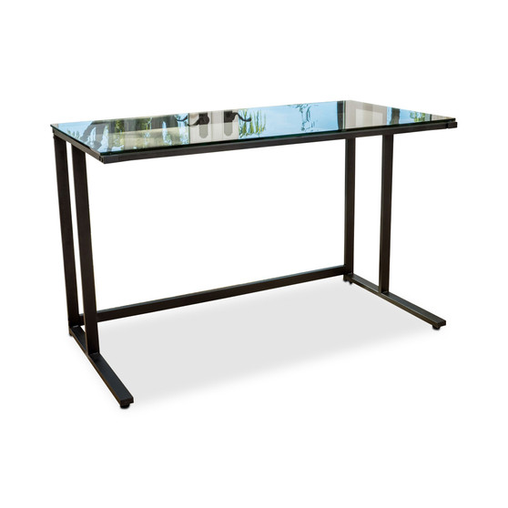 Connelly Clear Tempered Glass Computer Desk