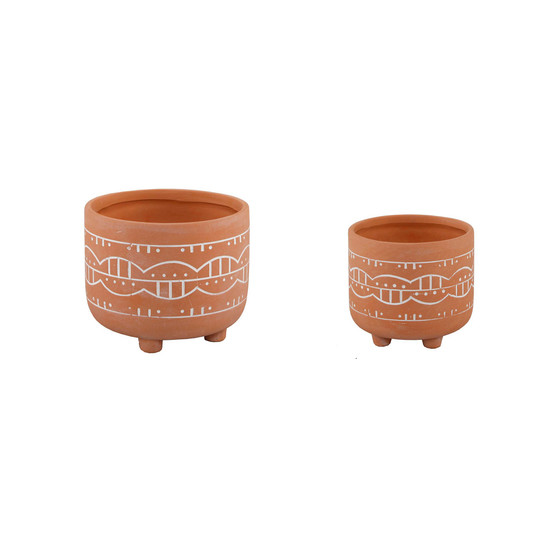 Navajo Footed Planter, Set of 2