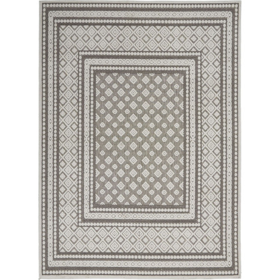 Key Largo KLG02 Silver 4' x 6' Outdoor Area Rug