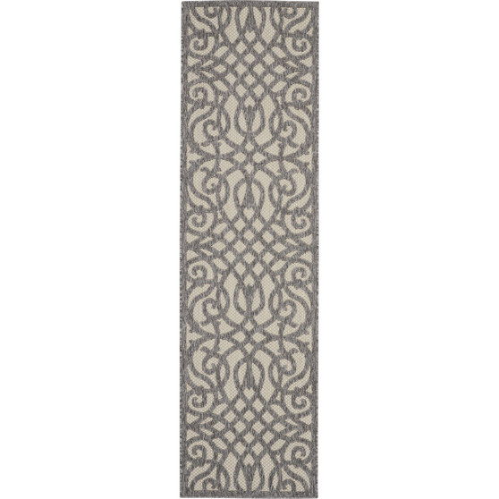 Cozumel CZM04 Cream and Gray 2'2" x 7'6" Runner Rug