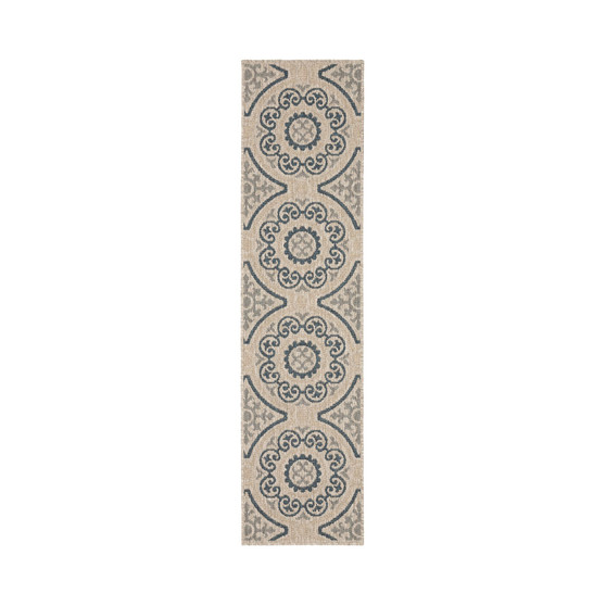 Scope SCO07 Gray 1'10" x 7'6" Runner Rug