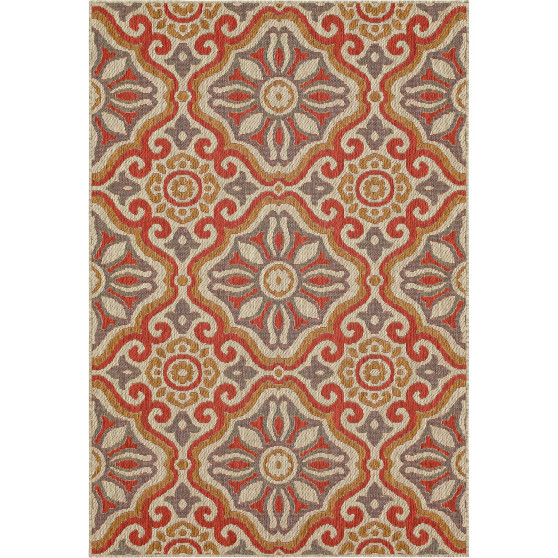 Malibu Outdoor Portugal Tile 2'5" x 6' Area Rug