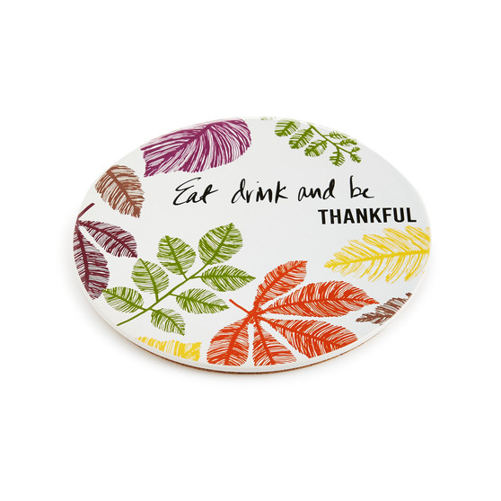 Harvest Thankful Earthenware Protective Trivet, Created for Macy's