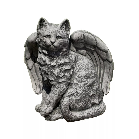 Angel Kitty Garden Statue