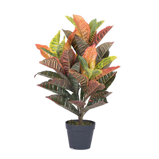 30" Artificial Croton Real Touch Potted Plant