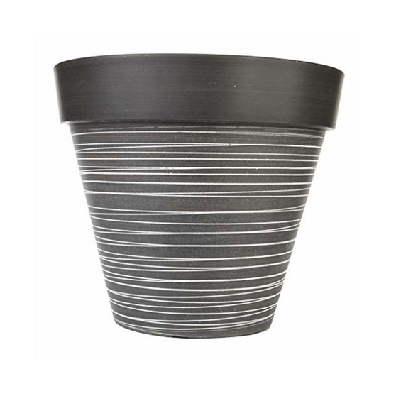 Gardener Select Wide Rim Planter Grey & White 13.78" D x 12.5" H