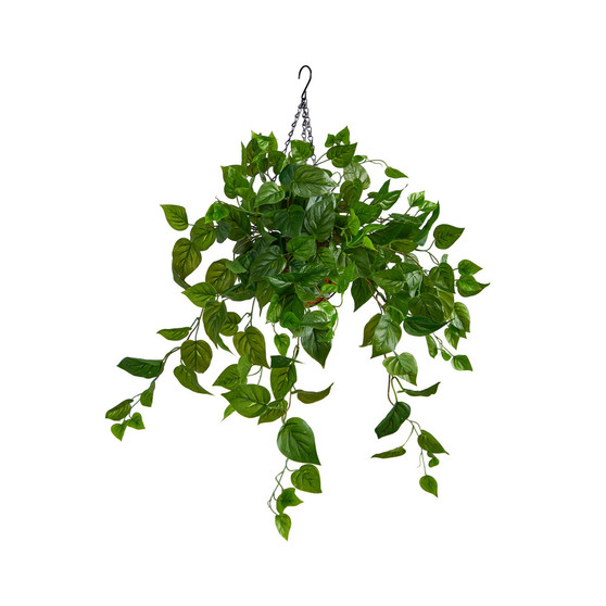 2.5' Philodendron Artificial Plant in Hanging Basket