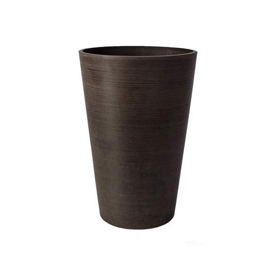 Valencia Round Outdoor Planter Pot Chocolate Brown 16" x 24"