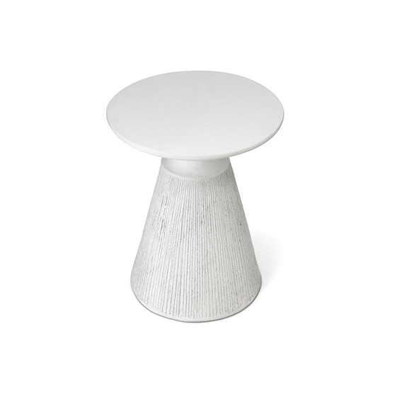 18.25" H Multi-Functional Magnesium Oxide Pedestal Garden Stool or Planter Stand or Accent Table