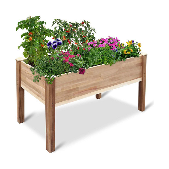 Raised Garden Bed Elevated Herb Planter for Growing Fresh Flower