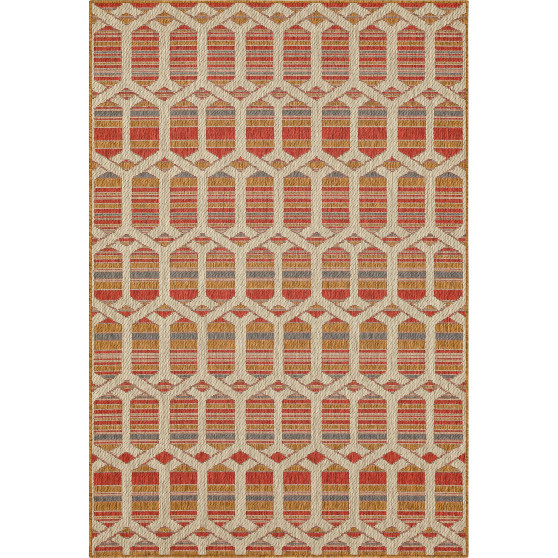 Malibu Outdoor Hex Trellis 2'5" x 6' Area Rug
