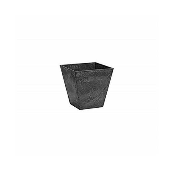 Ella Indoor Outdoor Square Plastic Resin Planter Black 6 Inch