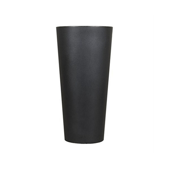 Cosmopolitan Tall Round Plastic Planter Black 32”