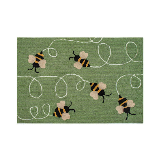 Frontporch Buzzy Bees Green 1'8" x 2'6" Outdoor Area Rug