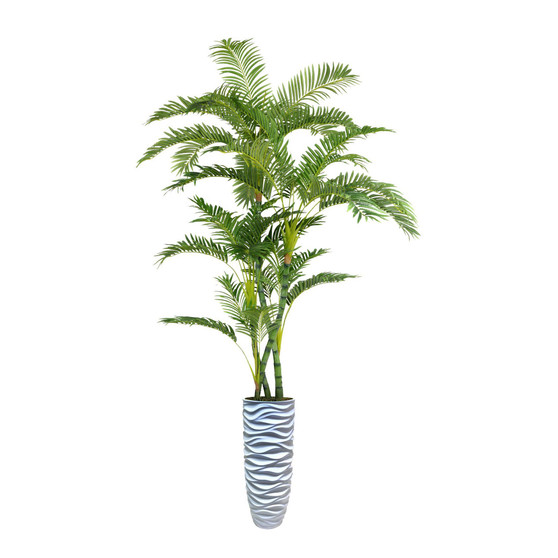 94" Palm Tree Artificial Faux decor in Resin Planter