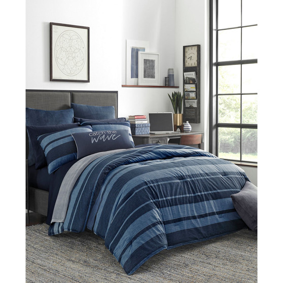 Longpoint Reversible 3-Piece Comforter Set, Full/Queen