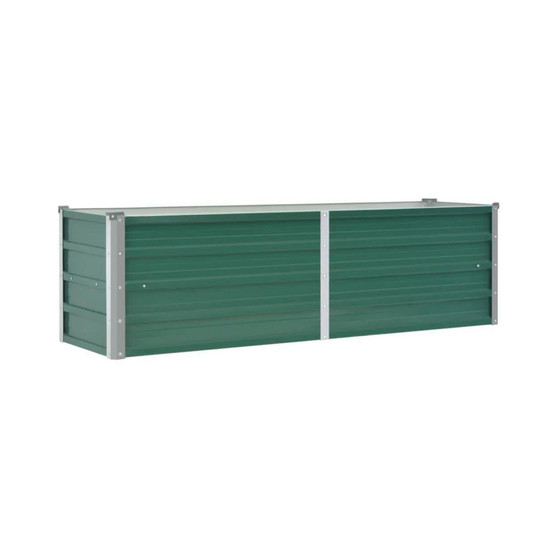 Garden Raised Bed Galvanized Steel 63"x15.7"x17.7" Green