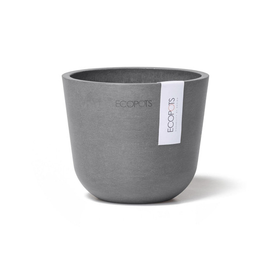 Oslo Mini Plastic Flower Pot Planter, Grey, 4.5 Inches