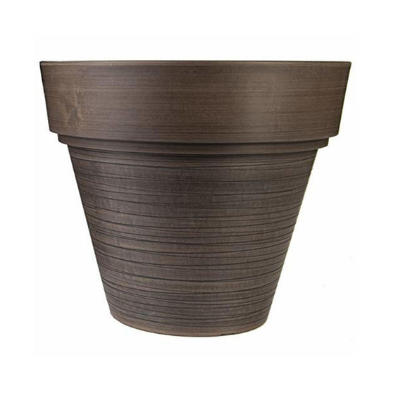 Gardener Select Wide Rim Flower Planter Brown 11.75" D x 9.75" H