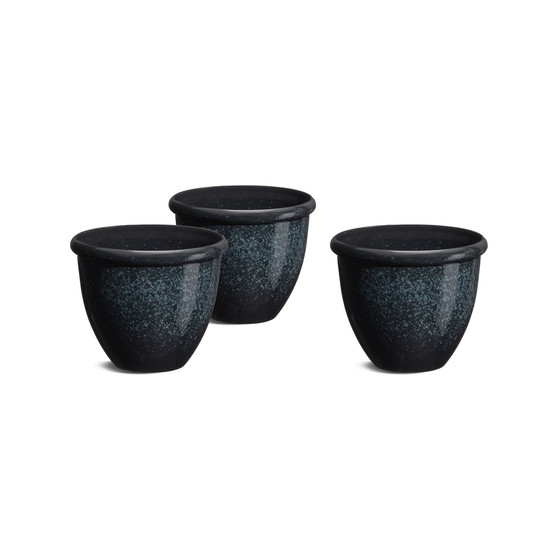 Environmental Oversized Faux Ceramic Round Pot Planter, Set of 3