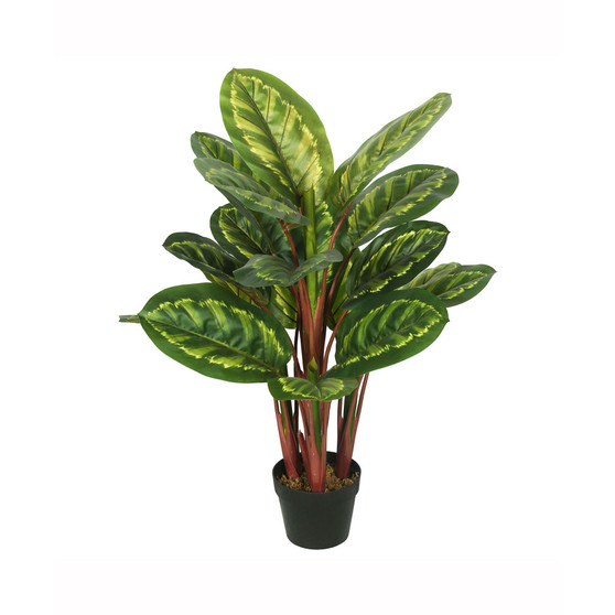 3' Artificial Green And Brown Peacock Plant