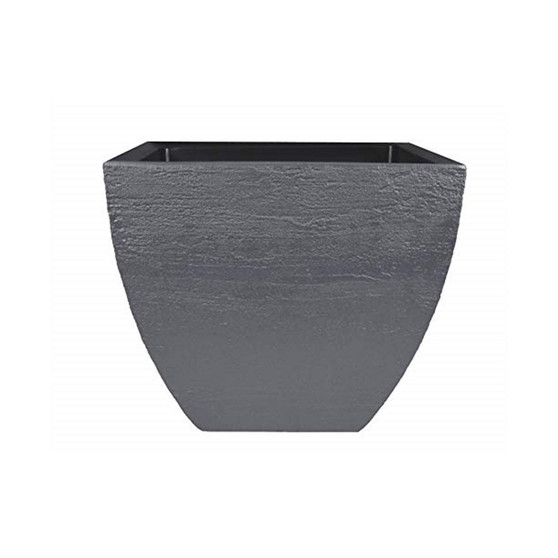 Modern Short Square Planter Slate 20 x 16"