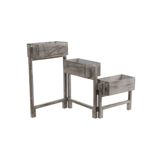 3.5-Ft. Gray Washed Expandable Decorative Planter