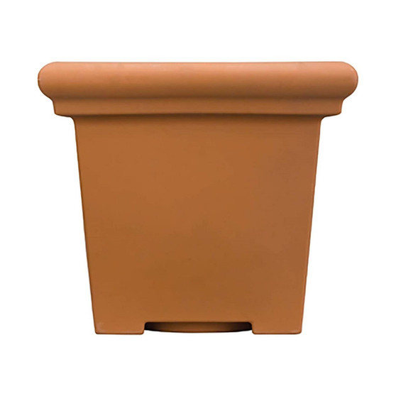 Plastic Terrazzo Square Planter Terra Cotta - 20 Inch