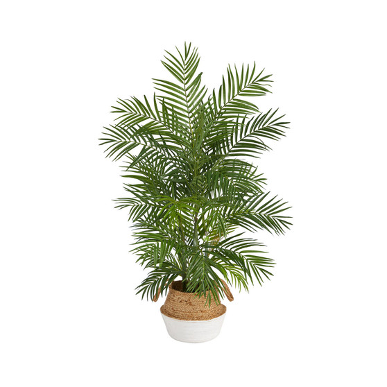 4' Areca Artificial Palm in Boho Chic Planter