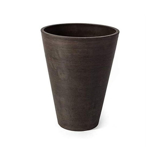 Valencia Round Tapered Pot Planter Spun Chocolate