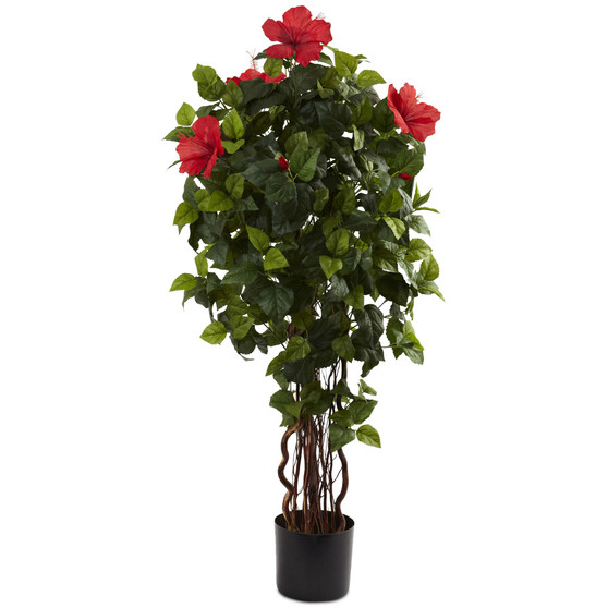 4' Artificial Hibiscus Tree
