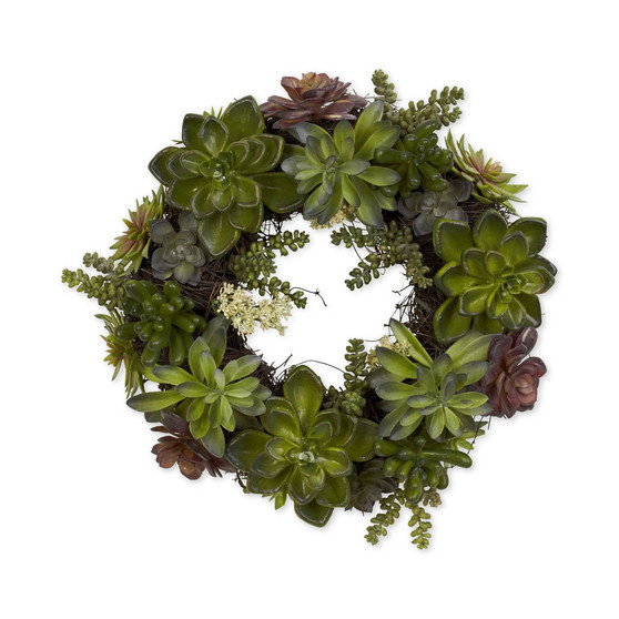 20" Artificial Succulent Wreath