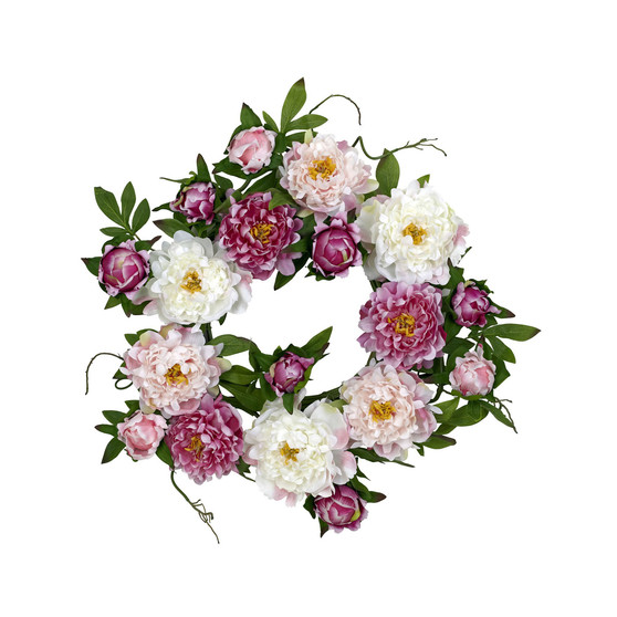 22" Peony Wreath
