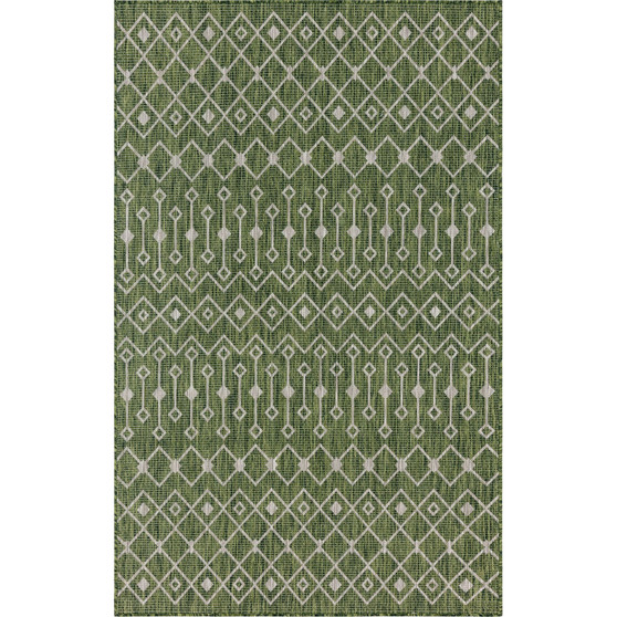 Outdoor Pashio Pas7 Green 5' x 8' Area Rug