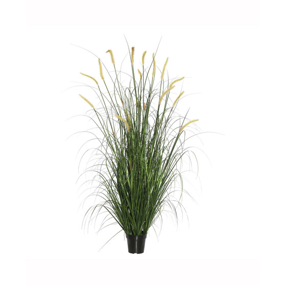 60" Pvc Artificial Potted Green Foxtail Grass X 420